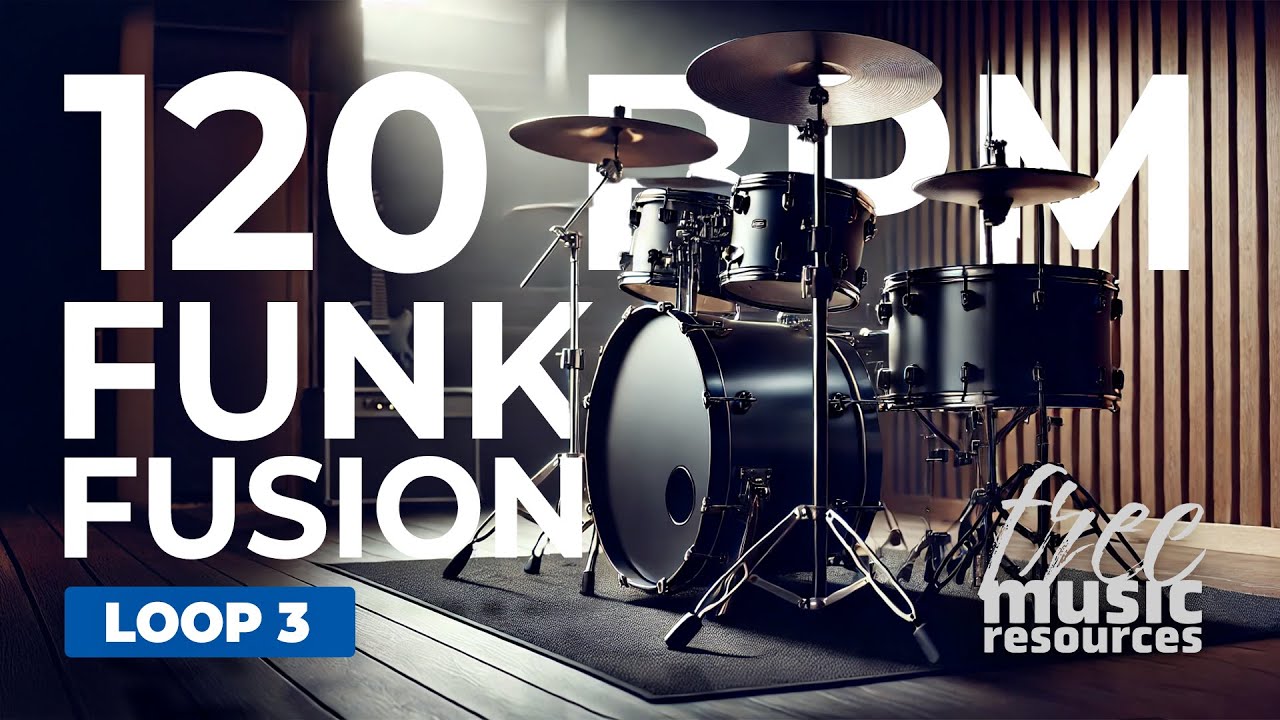 120 BPM 4/4 🥁 FUNK FUSION DRUM LOOP 3 Drum Beat for Musicians (Practice Time) YouTube