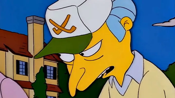 Mr Burns and Homer play golf
