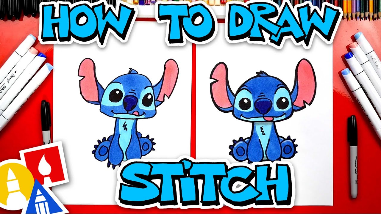 ⁣How To Draw Stitch From Lilo And Stitch