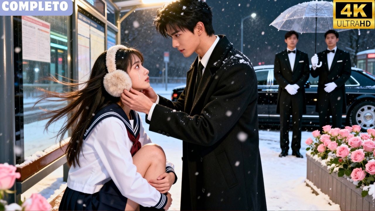 Expulsada de su casa, la chica durmió en una parada de autobús… y encontró al CEO que la buscaba