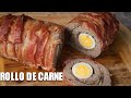 Rollo de carne con tocino