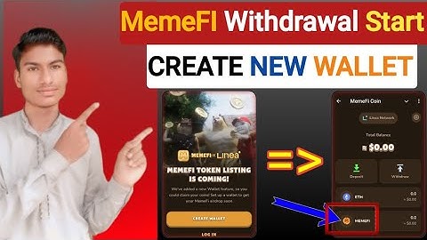 🤑MemeFI withdrawal start🤑 | How to create and connect MemeFI wallet