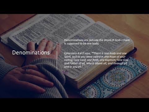 Vídeo: A les denominacions bíbliques?