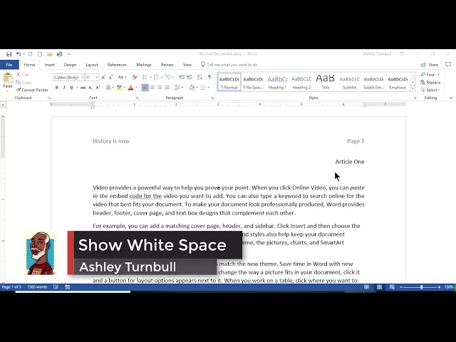 Show White Space