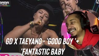 American reacts to GD X TAEYANG - 'GOOD BOY '+ 'FANTASTIC BABY' in MAMA 2014 | First Time Watching |