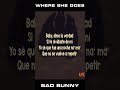 Where She Goes -Bad Bunny #shorts #viralvideo #reggaeton #whereshegoes #badbunny