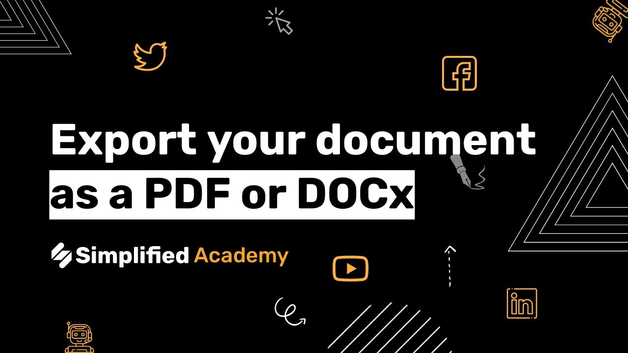 Export your AI text document in PDF or DOCX - YouTube