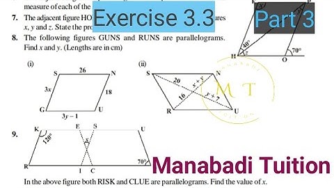 8th class maths |chapter 3|Understanding Quadrilaterals| Exercise 3.3|Q.no 7,8&9| part 3