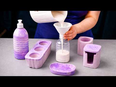 📦 I made 10 sets and sold them all / A simple idea using plastic bottles and plaster