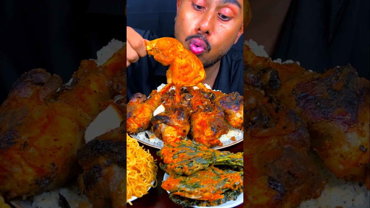 Very Spicy Chicken Leg Curry Eating 