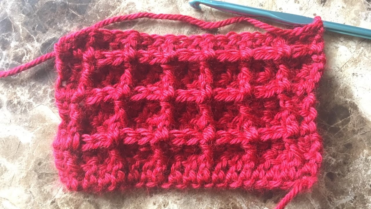 how to crochet the waffle stitch YouTube