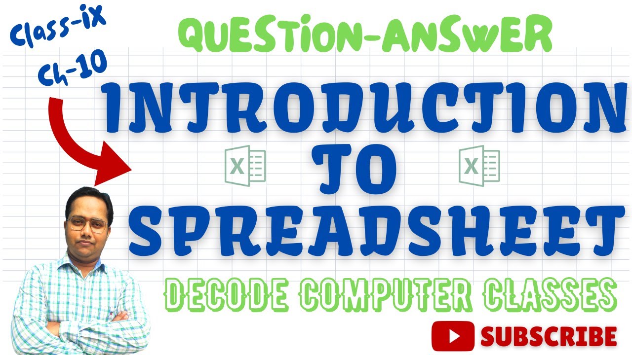 Class IXIntroduction to Spreadsheet YouTube