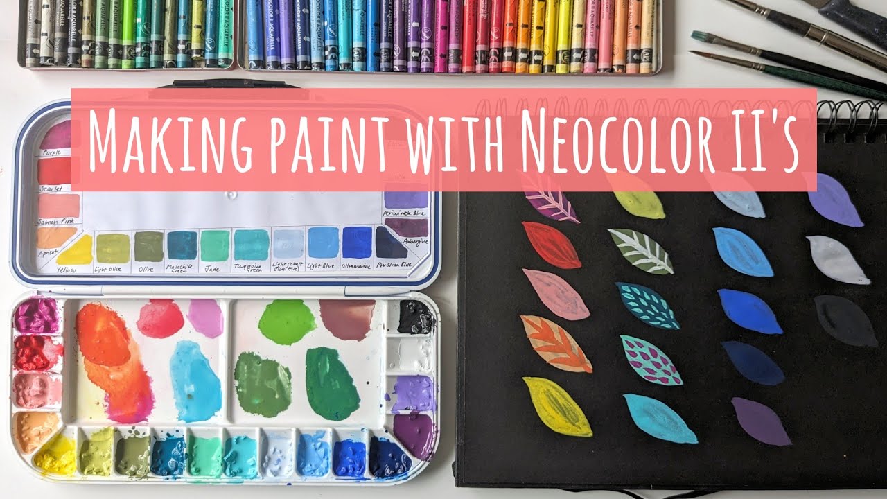 Как я сделал краску с помощью водорастворимых мелков Caran D'Ache Neocolor 2! (Похоже на акварель...