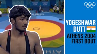 Yogeshwar Dutt's 🇮🇳 first Olympic bout!