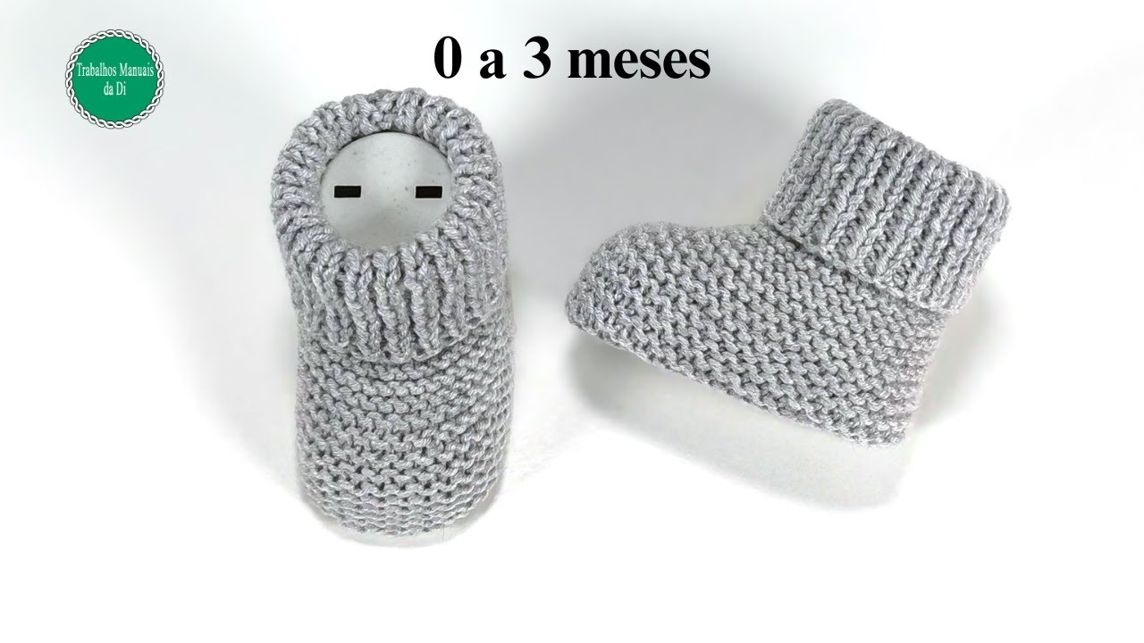 Невероятно легкая обувь спицами для малышей от 0 до 3 месяцев.