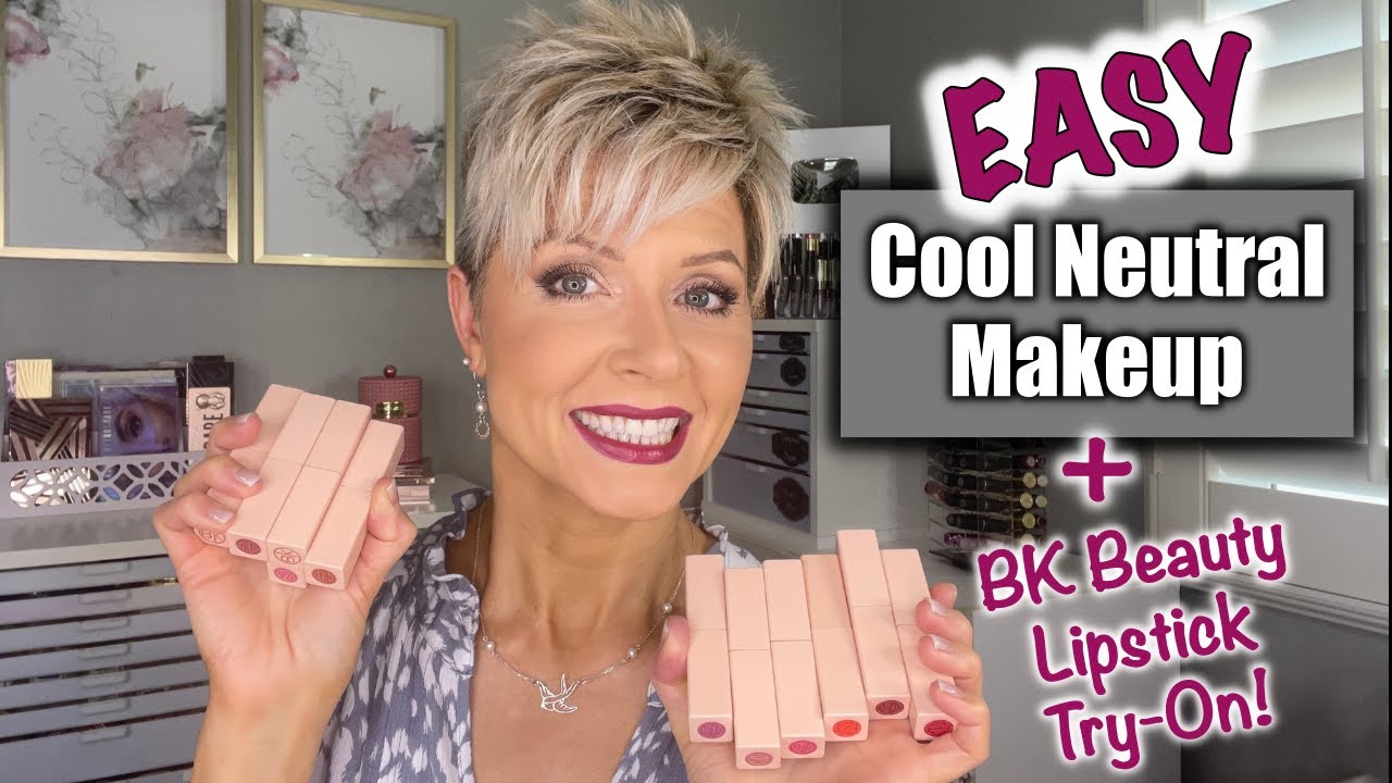 Easy Cool-Toned Makeup Tutorial + BK Beauty Luxe Lipstick Try-On - YouTube