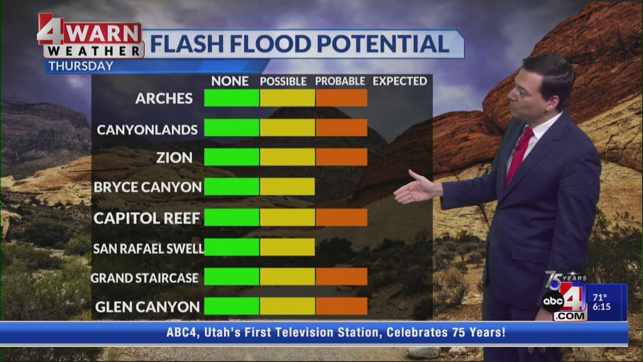 Flash flood potential significantly increases over southern Utah ...
