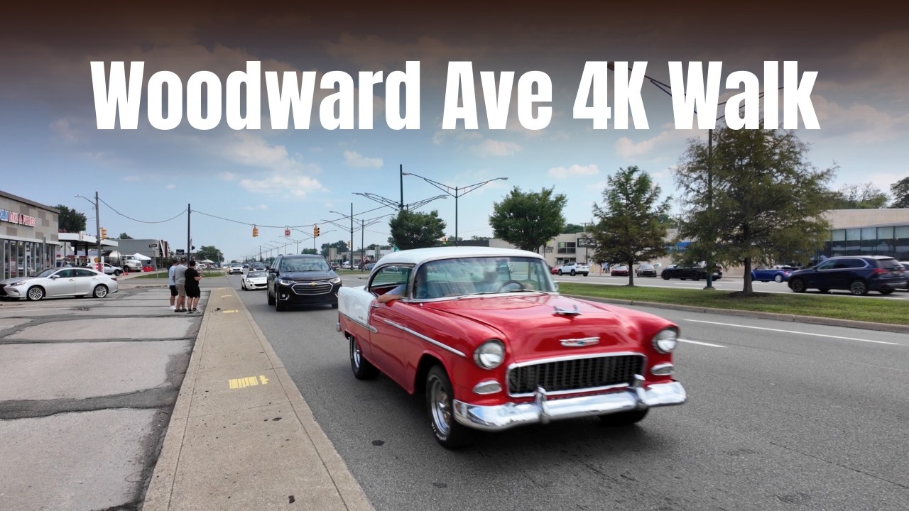4K Walk Woodward Avenue — Dream Cruise Eve 2025!
