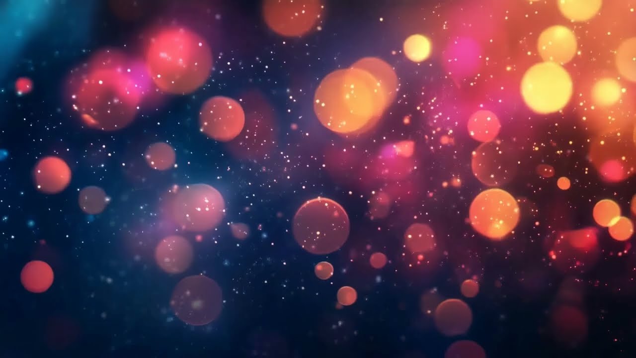 Floating orbs and particle bokeh gradient effects 4K | Motion Background Loop