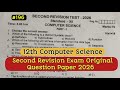 12th Computer Science Second Revision Exam Original Question Paper 2026 | #196