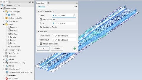 UnWrap in Inventor 2020