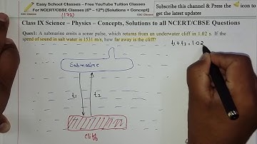 Chapter 12 : SOUND - Class 9 Physics - NCERT Page 169,170,172 Exercise Solutions