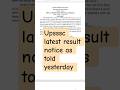 upsssc latest notice, upsssc result notice#exam,3284 revised anskey#upsssc