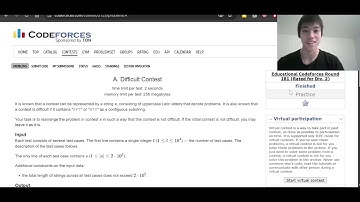 Educational CF Round 181 Problem A Walkthrough  