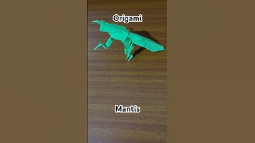 Origami Cool Mantis (very easy) Made by Origami Gadgets @OrigamiGadgets