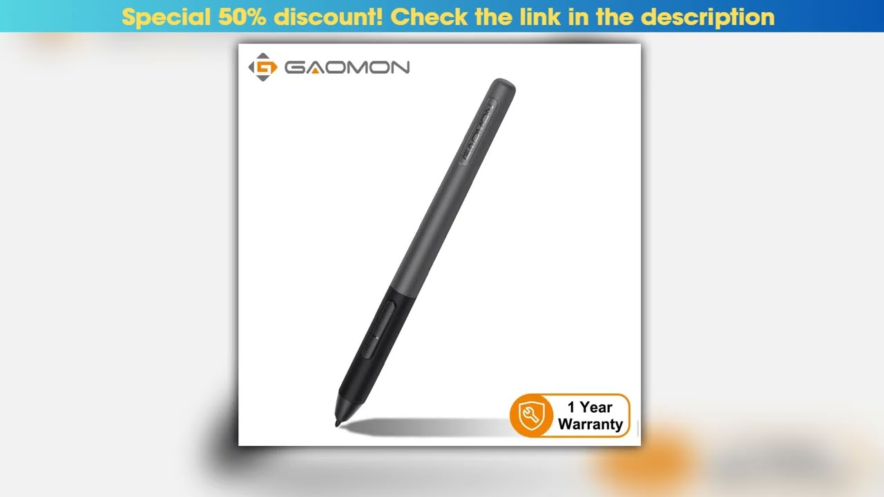GAOMON ArtPaint AP50 BatteryFree Stylus with 8192 Levels Pen Pressure Only for