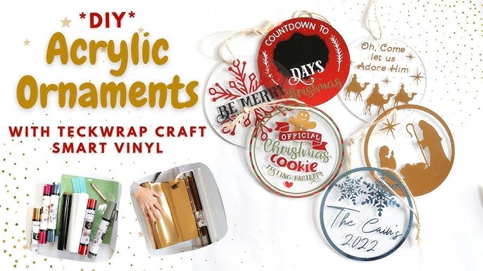 DIY acrylic ornament blanks! #diyornaments #acrylicornaments #cricutho