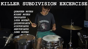 Subdivision excercise // Drum lesson by The Hybrid Drummer