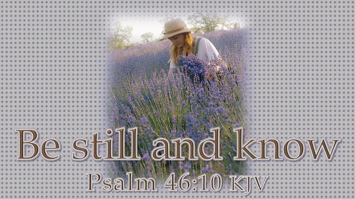 PSALM 46:10 King James Version - Be still and know...