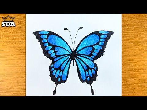 How to Draw Butterfly and Flower | Colouring Videos | Art Colour - YouTube