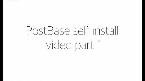 PostBase self install - FP Mailing