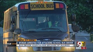 Woman arrested for attacking school bus driver