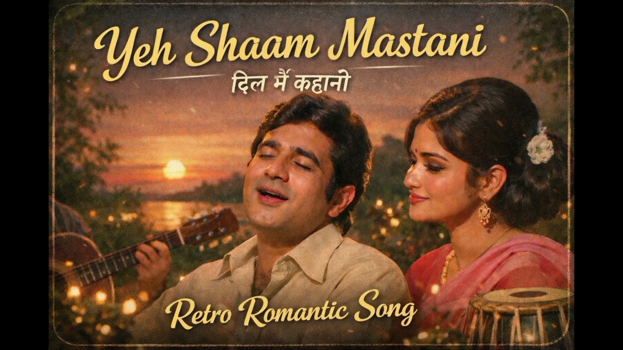 Yeh Shaam Mastani ❤️ | Retro Romantic Song | 70s Bollywood Classic | Kishore Kumar Evergreen Hits |