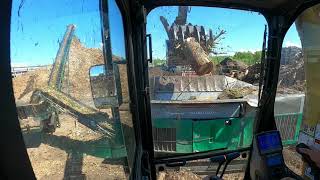 mulch mountains from the crambo 6000 low speed grinder