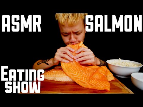 【ASMR】Salmon Eating show