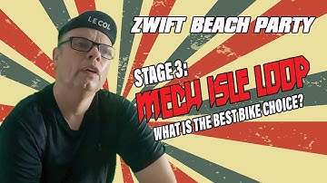 Zwift - Zracing - Beach Party Stage 3: Mech Isle Loop