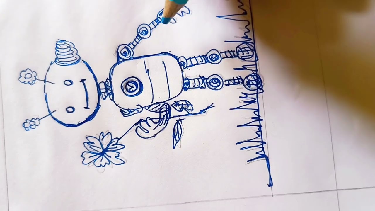 How to make a Robot 🤖 Drawing 
