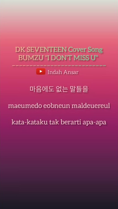 DK (Dokyeom) SEVENTEEN Cover Song - BUMZU 