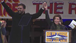 Thousands Gather For Zohran Mamdani Rally At Forest Hills Stadium