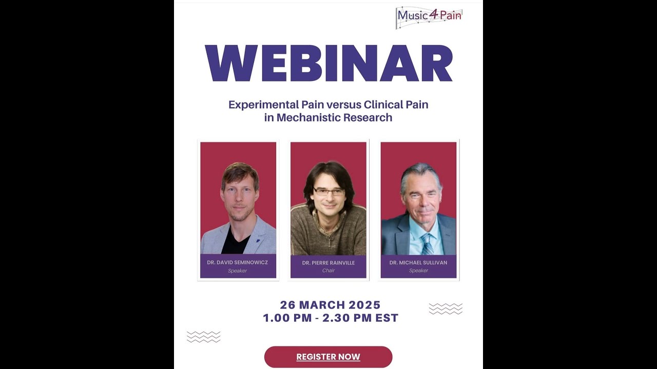 Music4Pain Webinar: Experimental Pain versus Clinical Pain in Mechanistic Research