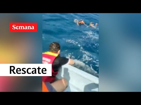 Así fue el impactante rescate de 20 personas que cayeron al mar en el Parque Tayrona | Videos Semana