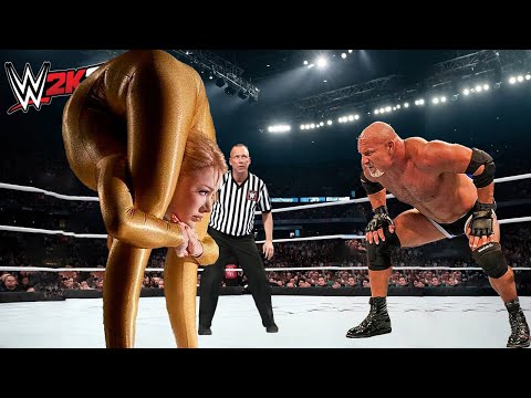 Goldberg vs. Julia Gunthel (WWE 2K24)