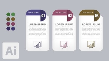 How to Create Steps Infographic Design (4) | Adobe Illustrator Tutorials