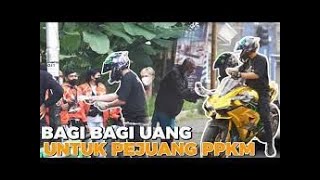 RIDING NINJA H2 SAMBIL BAGI BAGI UANG UNTUK PEJUANG PPKM!