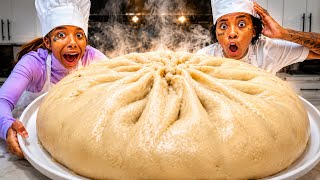 MAKING A GIANT DUMPLING 🥟 !!!! 