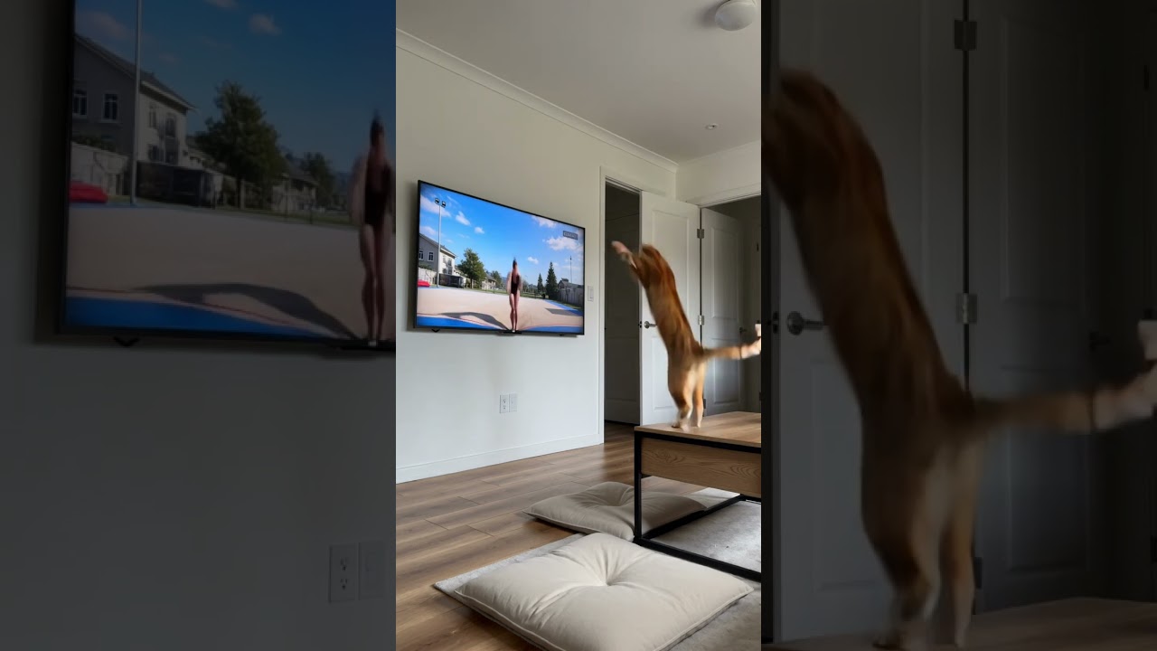 Perfectly Synchronized! 😺 Olympic Gymnast vs. My Cat